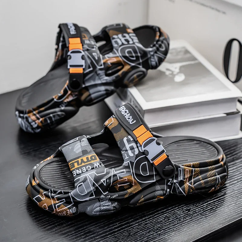 

2025 New Men's Clogs Slippers Sandal Male Garden Shoes Flat Camouflage Sandals Male Sneakers Outdoor Flip Flops Home Clogs