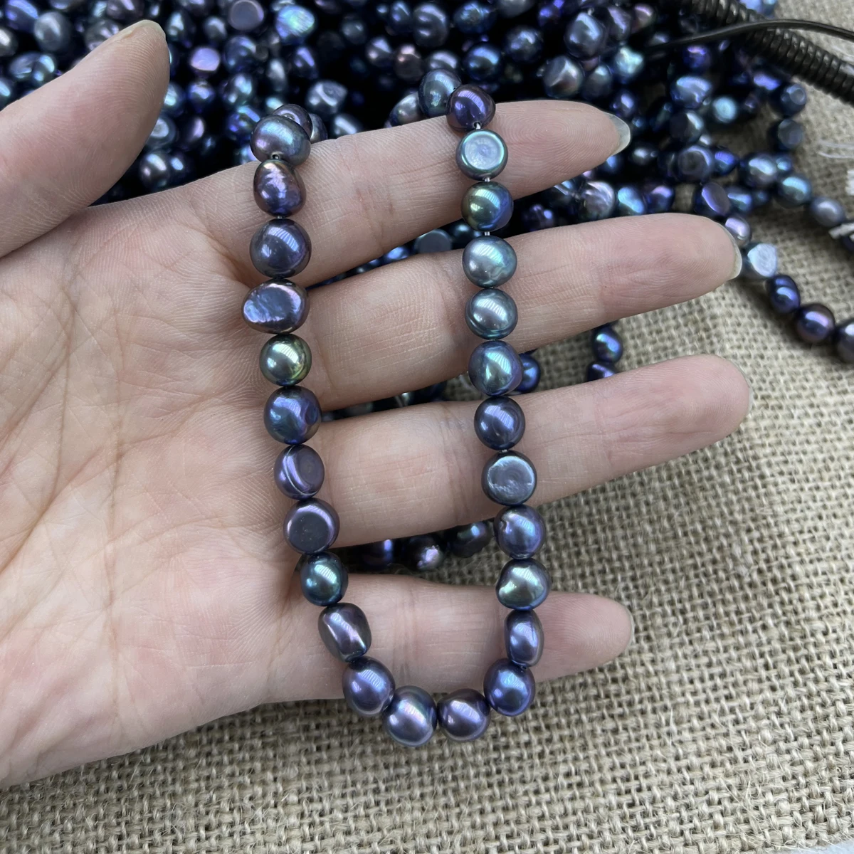 

8-9mm Irregularly Shaped Natural Freshwater Pearl Semi-Finished Strand Beads for Jewelry Making DIY Necklace Bracelet Accessory