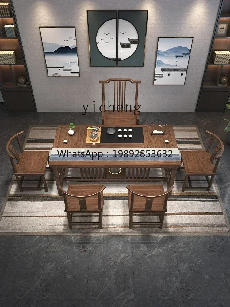 Z1  Solid Wood Office Tea Table Kung Fu Tea Set Integrated Household Small Apartment Tea Table