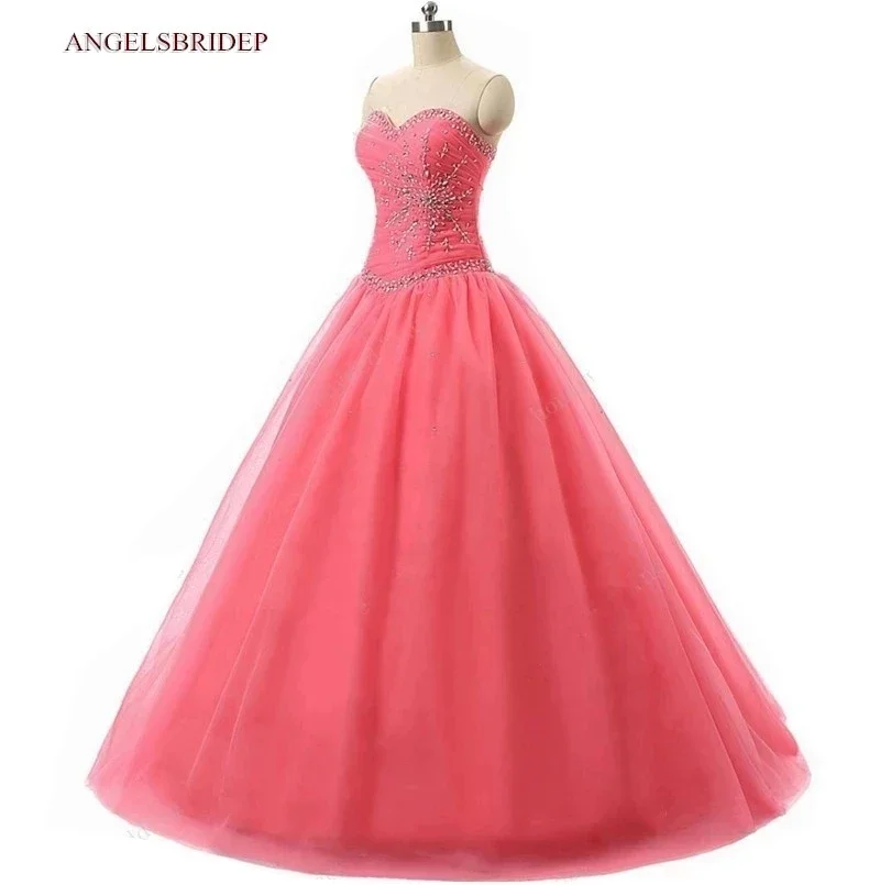 Billige Lager Schatz Ballkleid Quince anera Kleider Vestidos de 15 Anos funkelnde Kristall süße 16 Prinzessin Geburtstag Abschluss ball Party