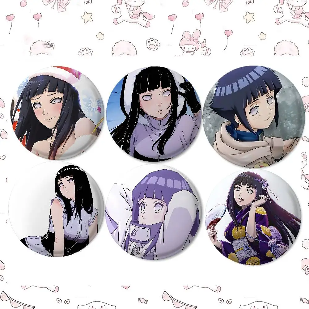 Hyuuga Hinatas Badges Tinplate Soft Button Pin Brooch Metal Badge Custom Jewelry Accessories Hat Bag Lapel