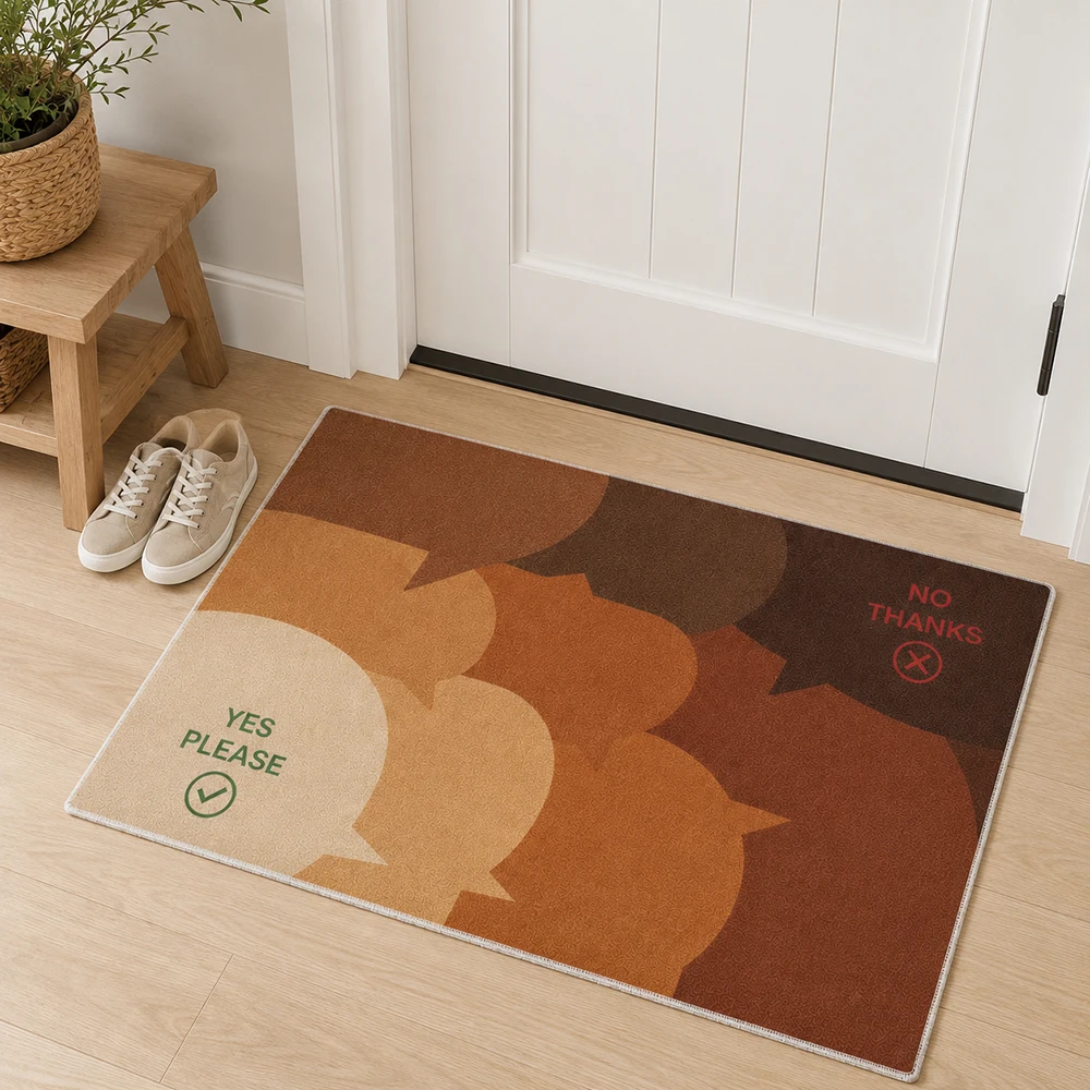 Custom Personalized Doormat Okay Not Okay Absorbent Non Slip Washable Entrance Rug Indoor Front Door Home Decor 50x70cm Carpet