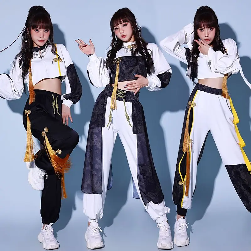 Costume de Performance Hip Hop pour Femme, Ensemble de brevCoréenne, Chanson Kpop, Gastronomie, Jazz Chic, Chine, Nouvelle Collection