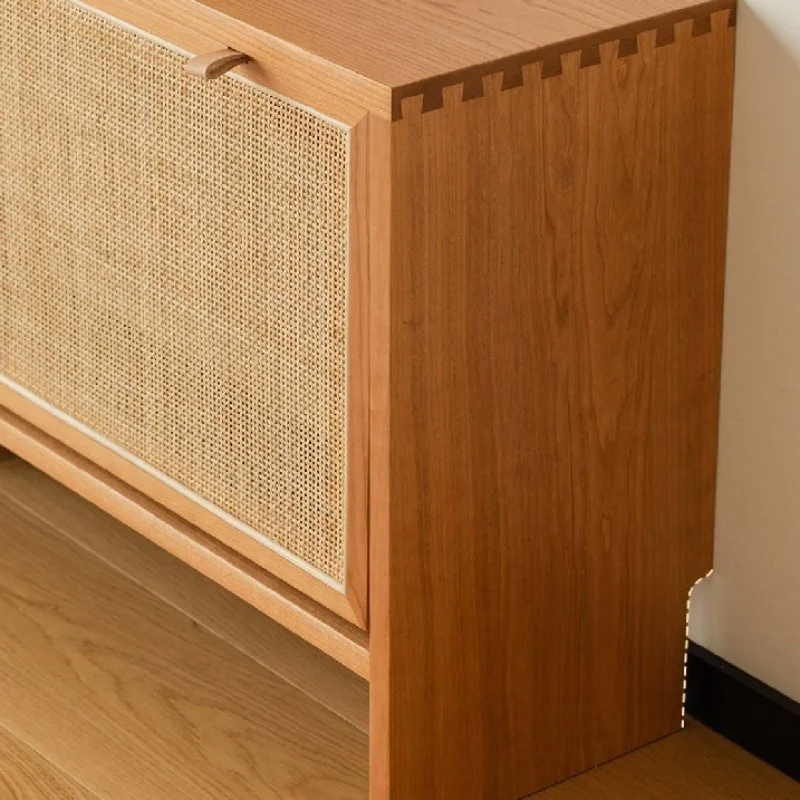 sc-Factory-Direct High Quality Japanese-Style Solid Wood Shoe Cabinet Odourless and Durable Living Room Furniture