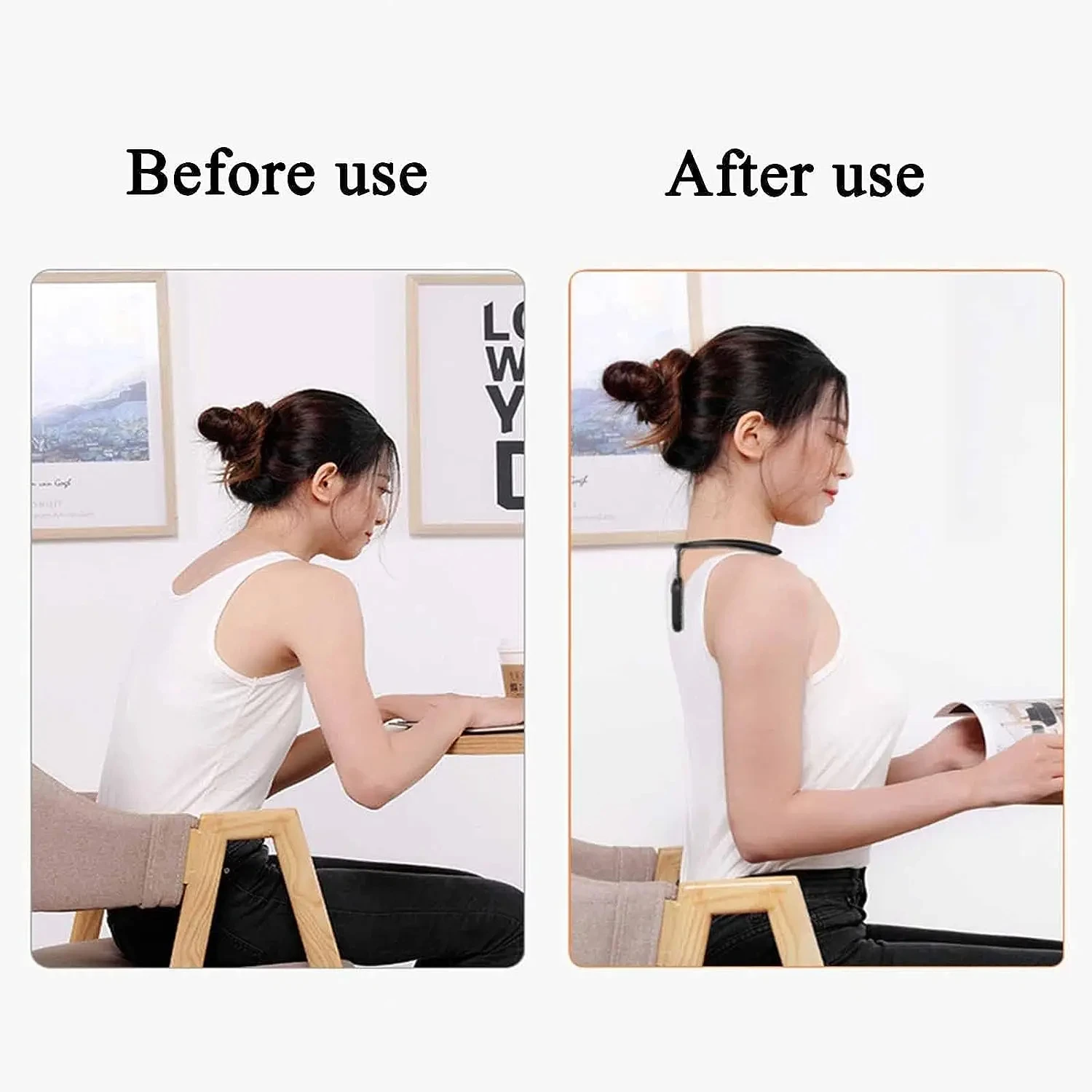 Ultrasonic Lymphatic Soothing Neck Instrument Body Sitting Posture Corrector Back Support Neck Massager Care health care