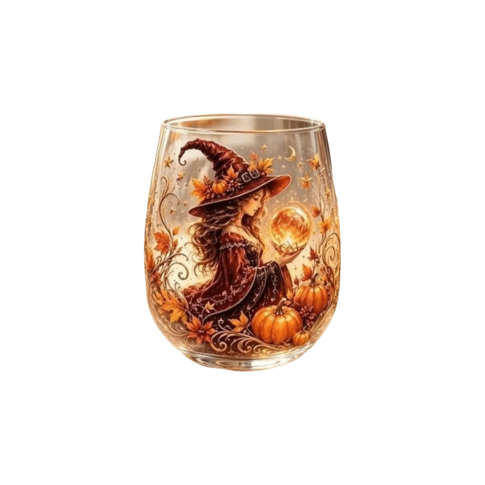 Spooky 2D Print Halloween Glass Dragon Witch Halloween Art Cup Pumpkin Dark Style Coffee Mug Halloween Party