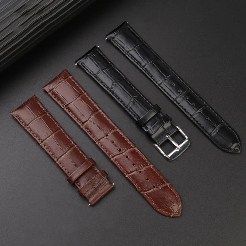 Men's extended genuine leather watch strap suitable for Casio/ICW/Armani/Seiko/series watches, leather watch chain 20mm/22mm