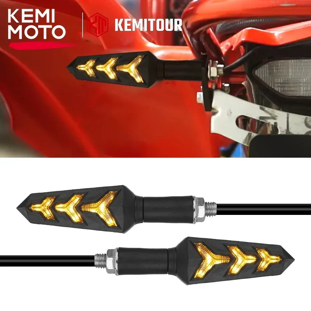 

KEMIMOTO LED Turn Signal Kit Motorcycle Indicator Compatible with Yamaha Raptor 700 700R YFZ450 YFZ450R for Kawasaki for Suzuki