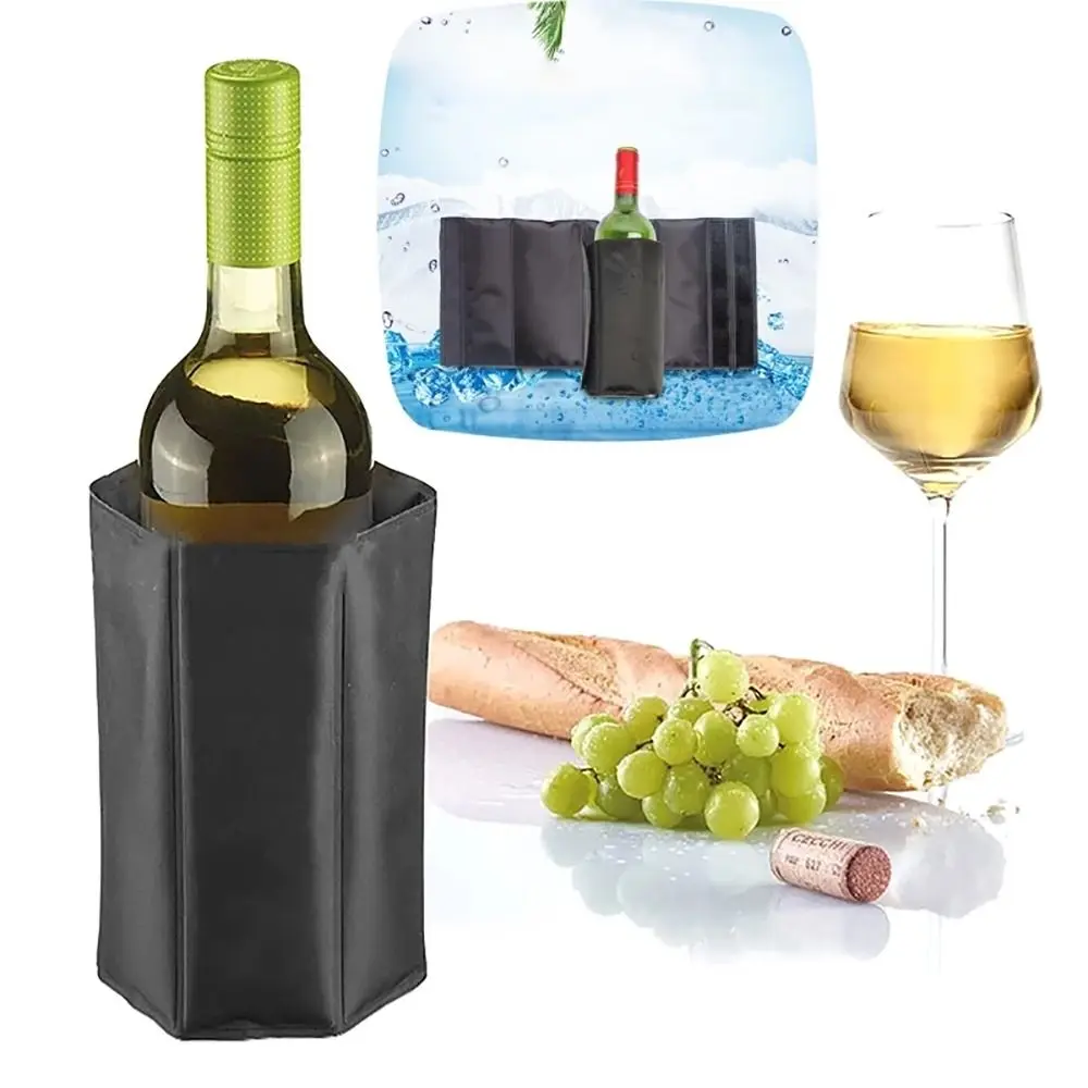 Non-toxic Reusable Wine Cooler Sleeve Universal Folding Wine Bottle Chiller Durable Ice Pack