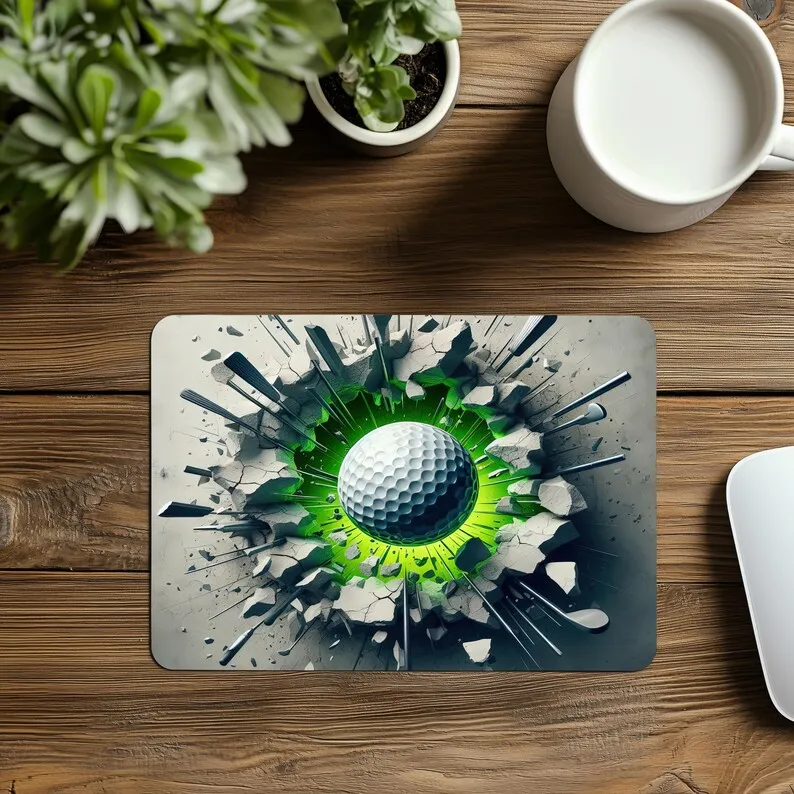 Golf ball creative design mouse pad High quality desk pad Notebook 18x22cm rubber non-slip keyboard pad design desk mat