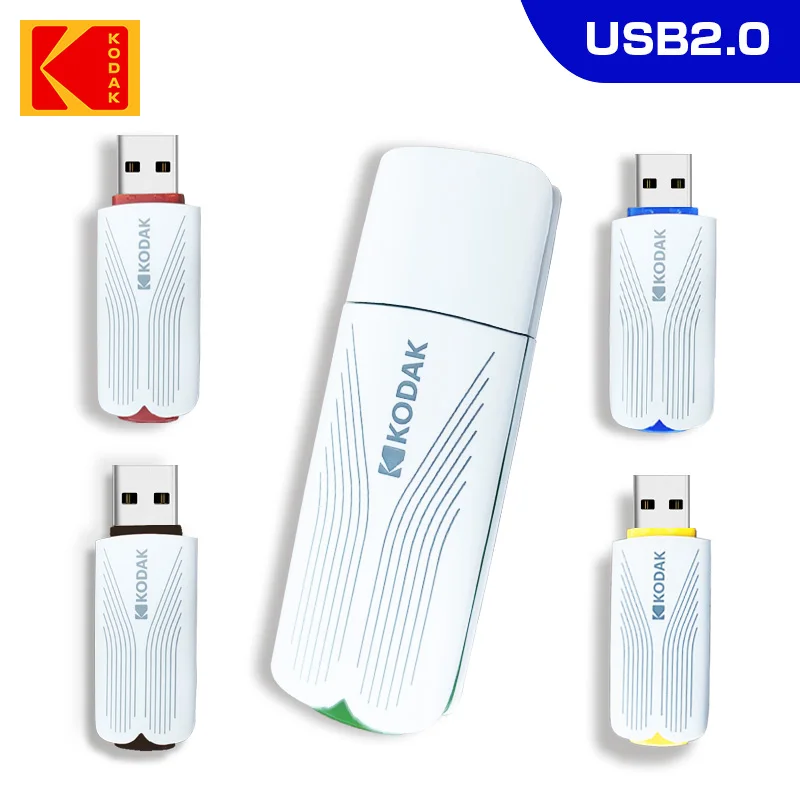 محرك فلاش USB2.0 ماركة KODAK 5 قطعة/صندوق محرك أقراص 16 جيجابايت قرص U عالي السرعة - 5 ألوان تخزين محمول الكل في واحد #4