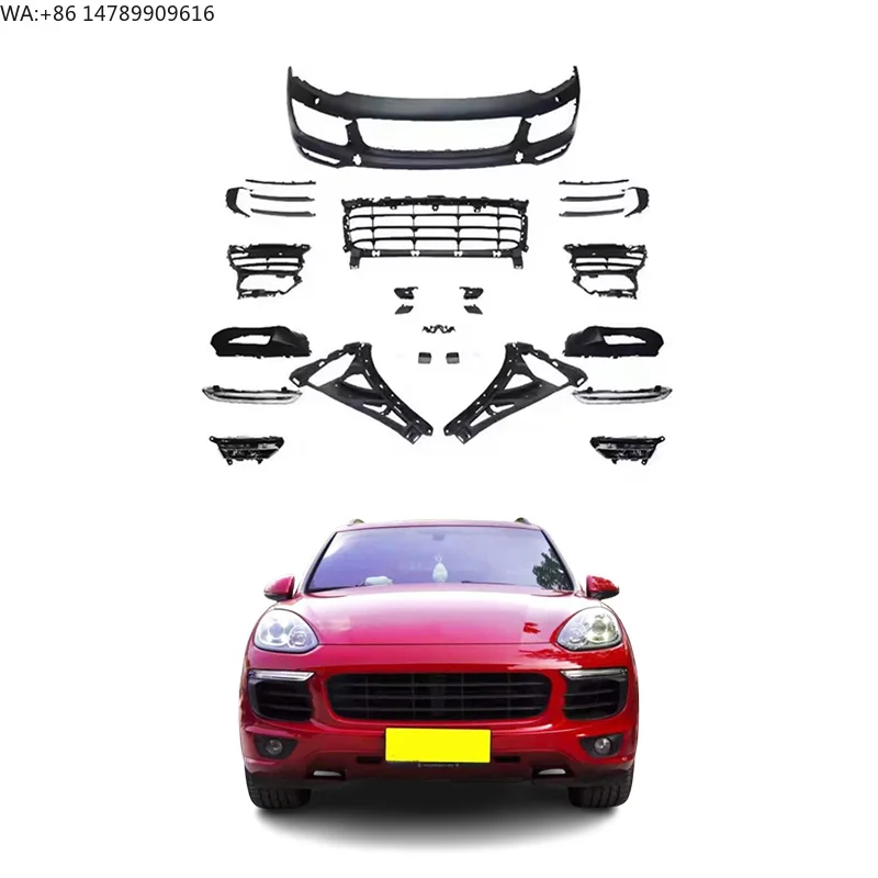 

AFULY 2015-2017 Turbo Front Bumper 958.2 GTS Body Kit With Grille Bolt-On Universal FitmentBody Kit Full Body Kit Wideb