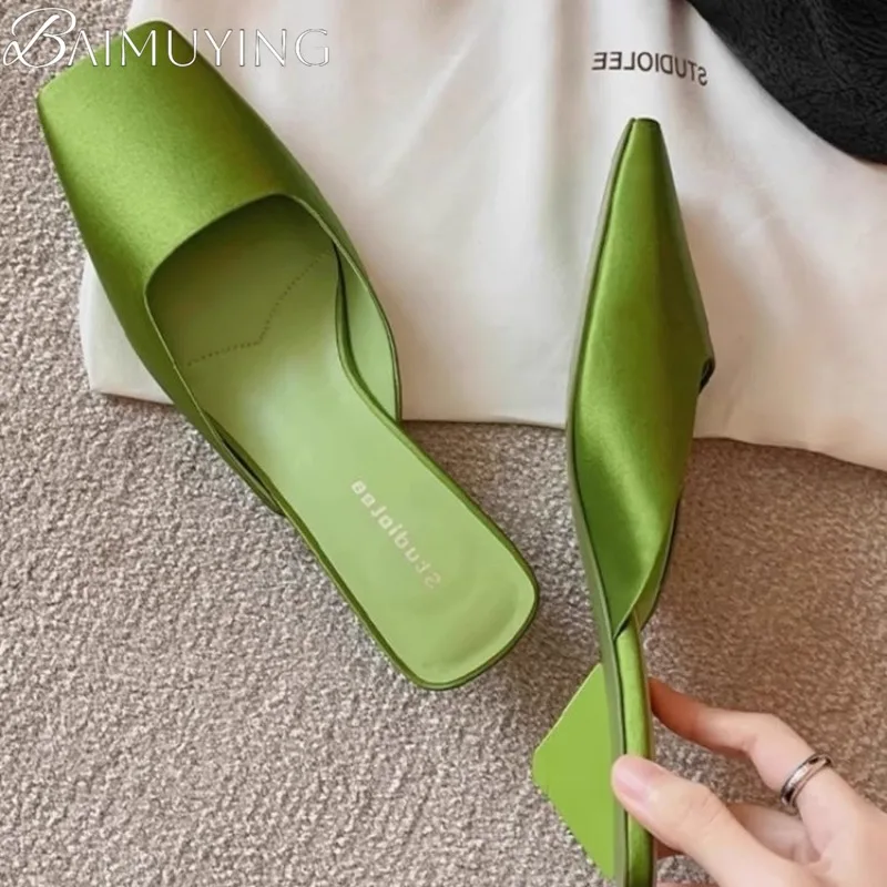 Square Toe Slippers… - image