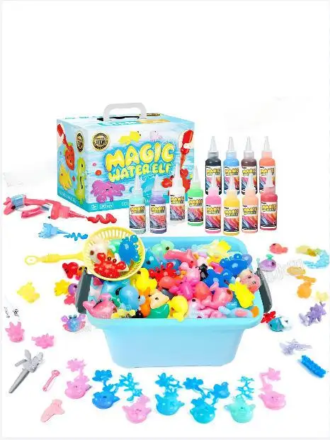 Abifny magisches Farbspielzeug, Wassergeist-Set, Wassergeist-Gel, 12 Arten von magischen Gel-Set, 12 Form, kreatives Wasser-Haustier, DIY-Spielzeug