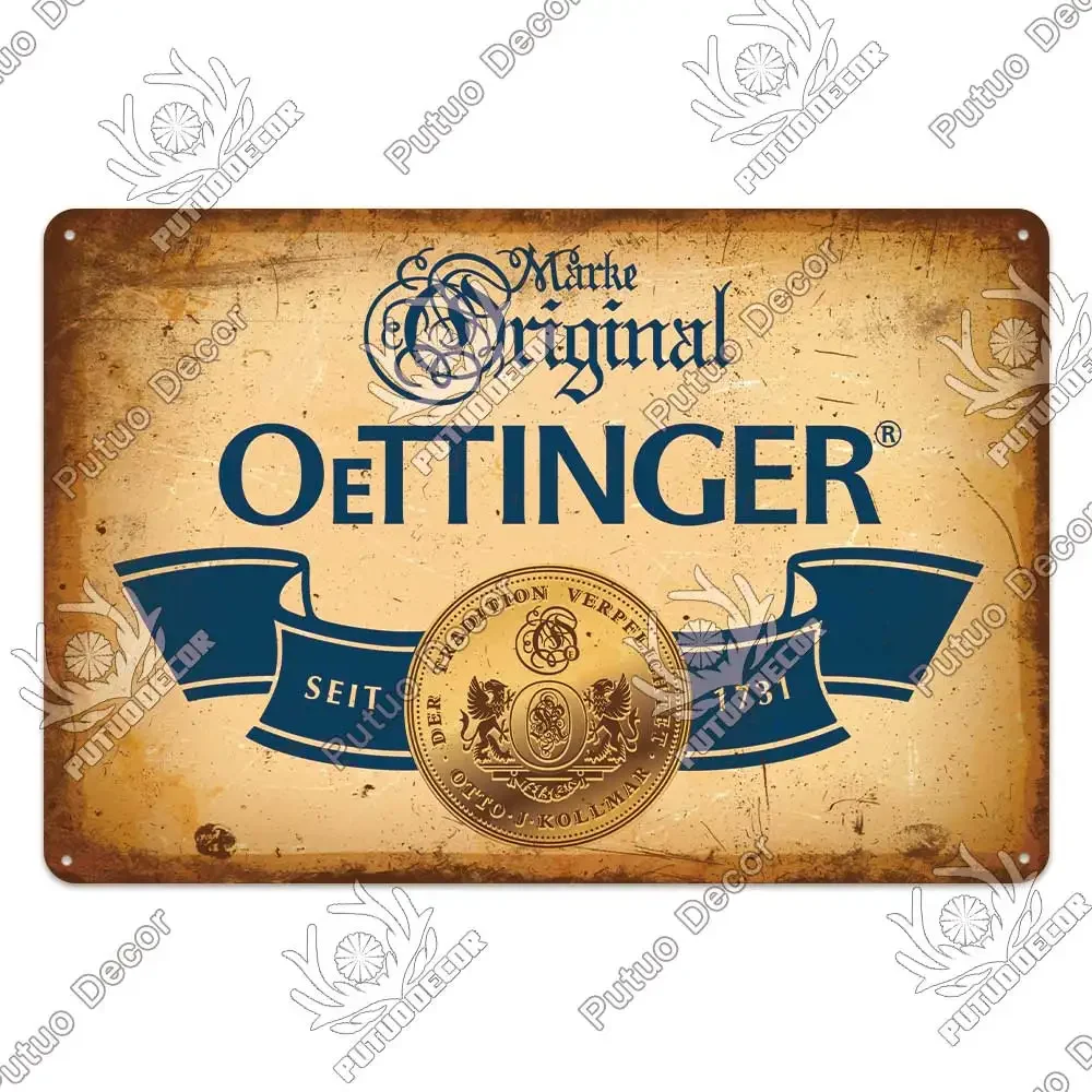 Putuo Decor Bier Merk Metalen Bord Vintage Tin Bord Decoratieve Plaquette Muur Decor Bar Pub Man Grot Woonkamer Decoratie