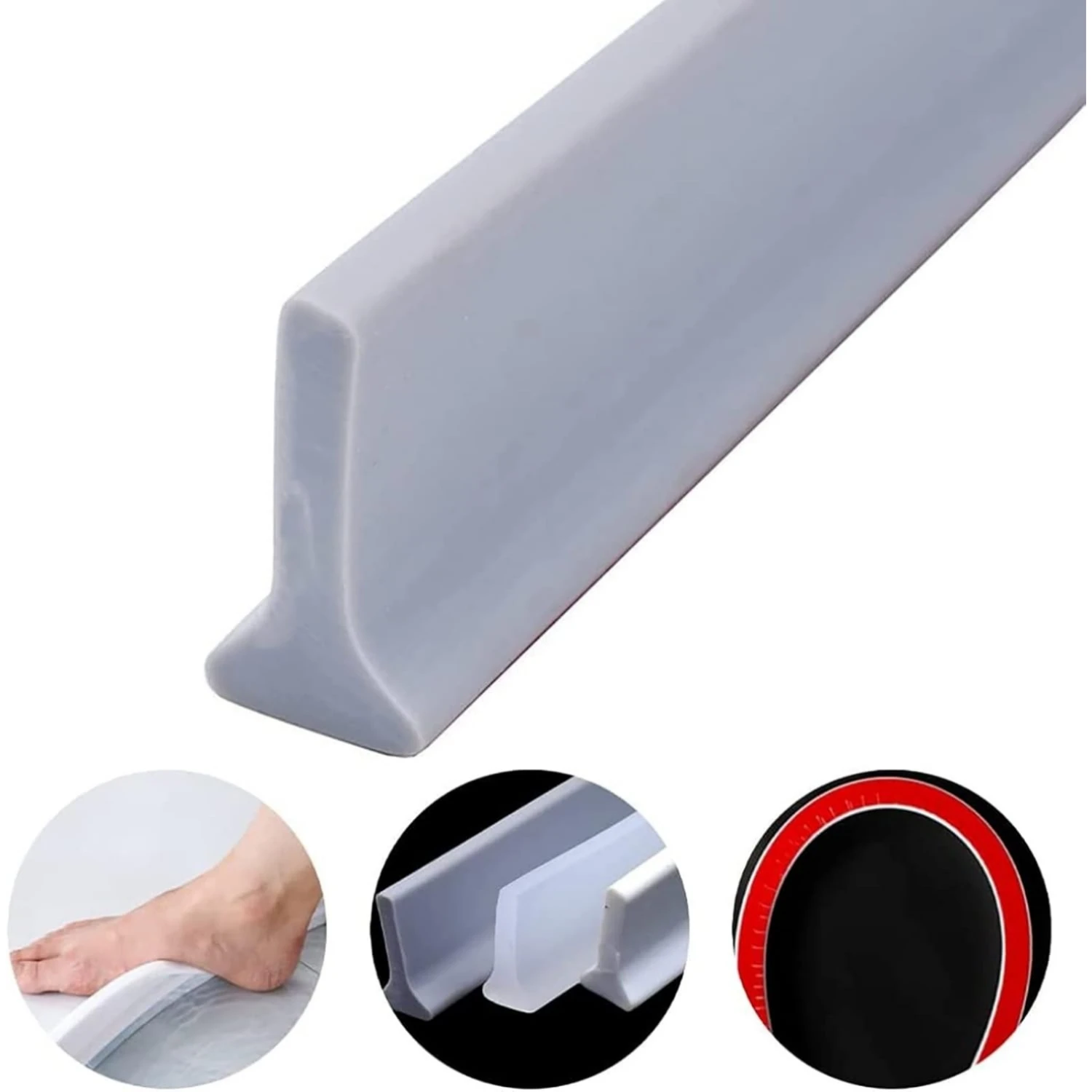 

1pc 2m/78.74in T-shaped bathroom waterproof strip, bathroom floor, kitchen countertop, dry wet separation partition strip