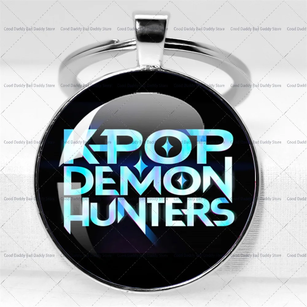 

New Film Kpop Demon Hunters Key Chains Time Gem Keyring Fashion Jewelry Zoey Rumi Mira Saja Boys Glass Pendants Car Keychains