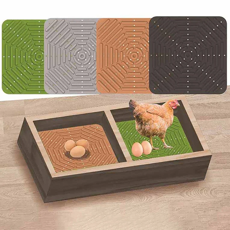 Alfombrilla de Silicona para Gallinero, Lavable, Duradera y Saludable, para la Puesta de Huevos, Evita la Rotura de Huevos