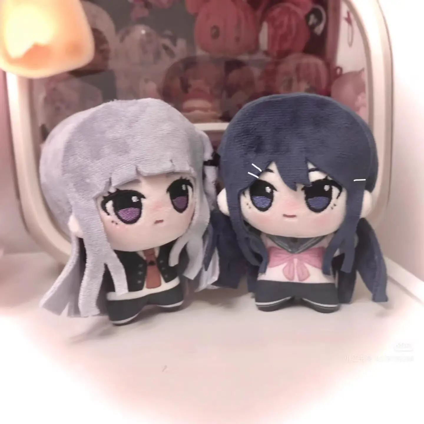 Image of Gefüllte 10cm Danganronpa Baumwollpuppen Kyoko Kirigiri Sayaka Maizono Shuichi Saihara Kokichi Oma Kaede Akamatsu Plüsch-Anhängerpuppe