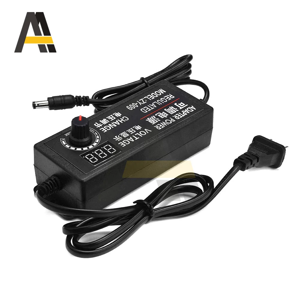 Adattatore di alimentazione a tensione regolabile da AC100-220V a DC3-24V/DC3-12V/DC9-24V con Display digitale adattatore di tensione da 2A 3A 5A da