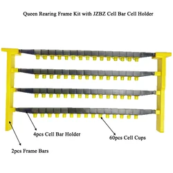 JZBZ Queen chowu rama z tworzywa ula pasek boczny Bar podstawa komórki gębowej czarny żółty kolor kubki pszczelarskie pszczelarskie pszczele kolonie