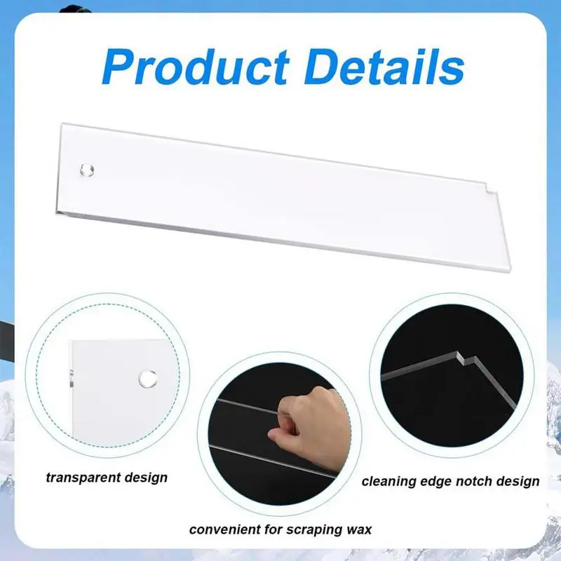 สโนว์บอร์ดขี้ผึ้งขูด WAX Removal BOARD สําหรับ SINGLE BOARD เครื่องมือกําจัดขี้ผึ้งอะคริลิคสโนว์บอร์ดแว็กซ์เครื่องมือ