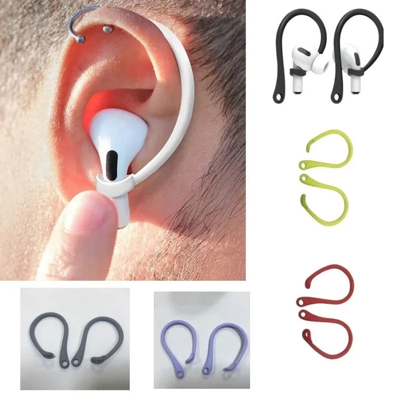 New Silicone Ear Hooks for AirPods Non-Slip Anti-Lost Earbuds Holders for Workouts Running & Daily Use E26-09