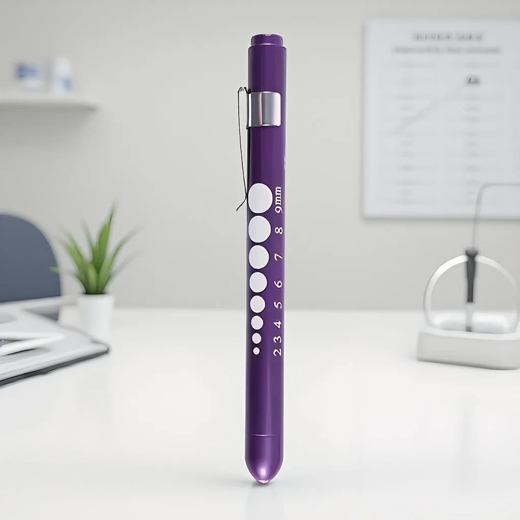 

Фиолетовый фонарик-ручка из алюминиевого сплава, светодиодный фонарик — белый свет (батарея в комплект не входит)