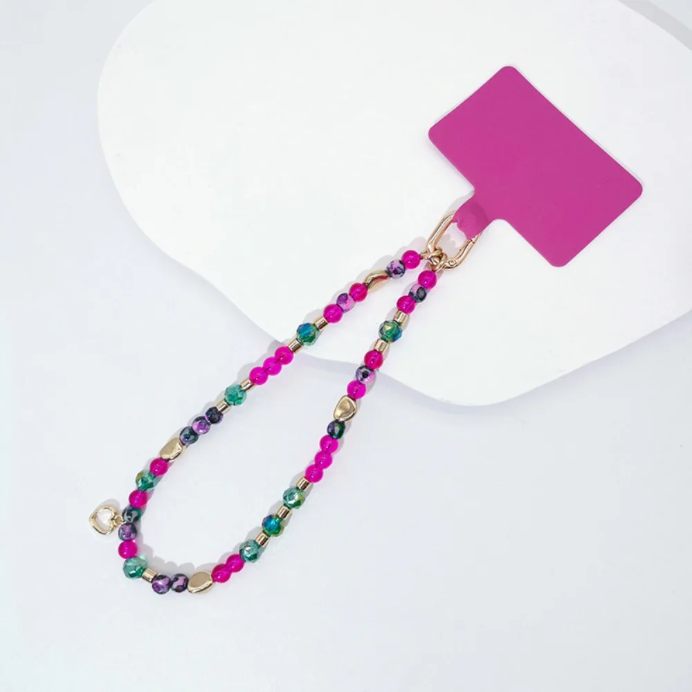 حبة سلسلة مطرز سلسلة الهاتف المحمول معلقة الحبل شريط للرسغ الهاتف المحمول الحبل حلية سحر حزام الهاتف المحمول