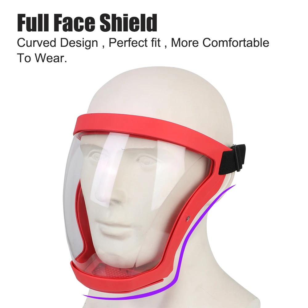 Motorcycle Bicycle Cycling Dusting Mask With Filters Full Face Shield Protection Face Cover Oil-splash Proof Mask Kitchen Tool