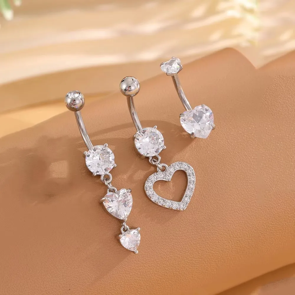 3-5pcs Mixed-Style Sets Dangle Belly Button Rings