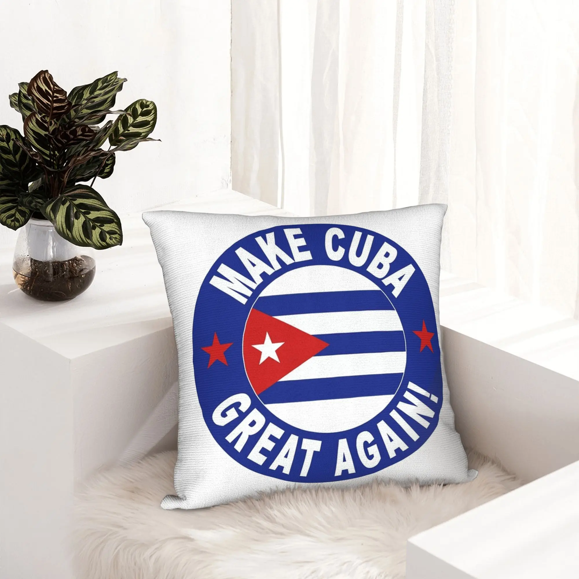 Make Cuba Great Again Pillowcase Printed Cushion Cover Decorations  Pillow Case Cover Home Zipper