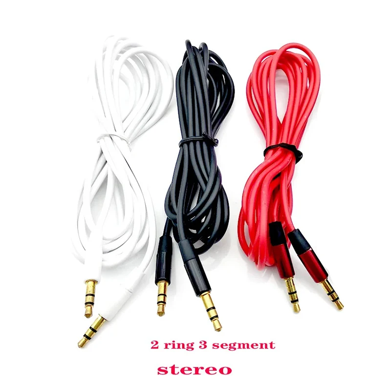 2Pcs 3.5mm Male‑to‑Male Stereo AUX Audio Cable 3M PVC Auxiliary Cord for Car, Smartphones, Speakers, Headphones and MP3 Devices