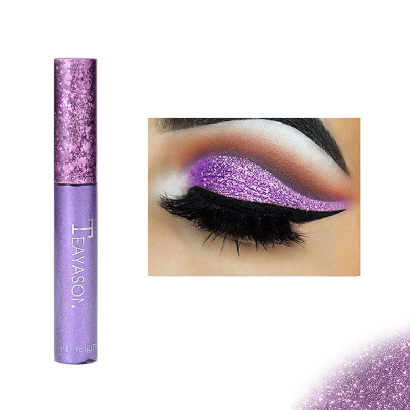 12สี Glitter Liquid อายแชโดว์เงา Pearlescent Liquid อายแชโดว์ Silkworm ปากกา Lip Gloss เครื่องสำอางอายแชโดว์ Eye Makeup