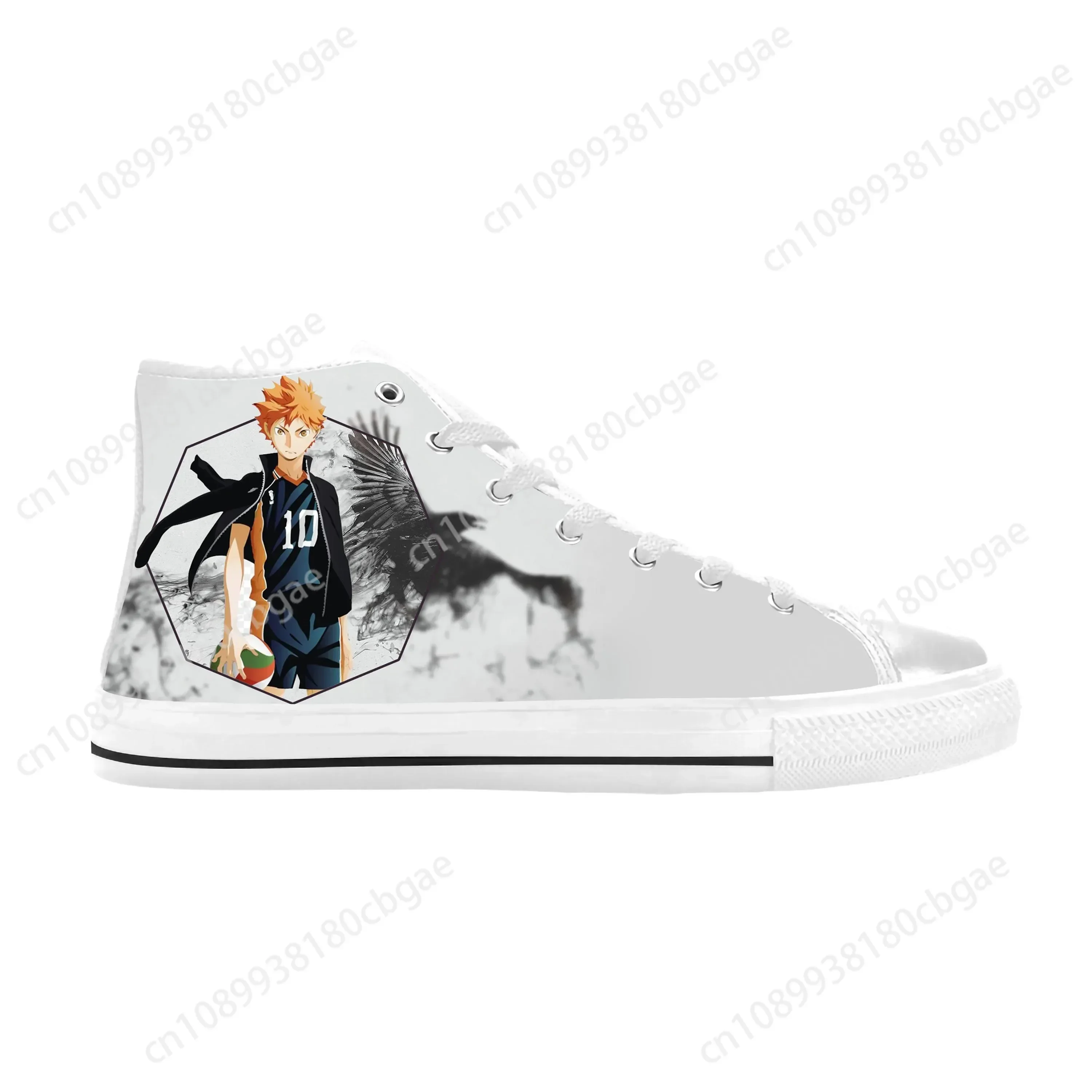 

Japanese Anime Manga Cartoon Haikyuu Hinata Shoyo Casual Cloth Shoes High Top Comfortable Breathable 3D Print Men Women Sneakers
