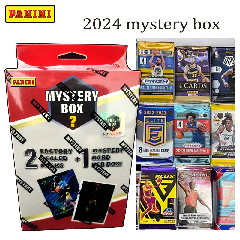 Panini 2024 NBA Mystery Box, Luka Doncic & Kyrie Irving Collection, 2 Hobby Packs + Graded Card, Limited Edition Set