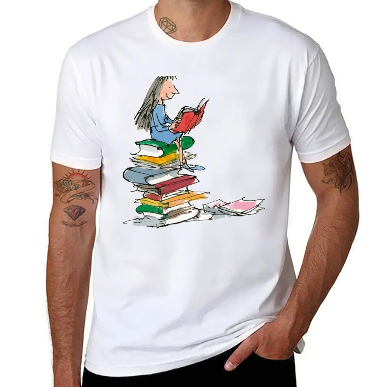 

Matilda Reading T-Shirt t shirts cotton 100% funny t shirts cotton T-Shirt