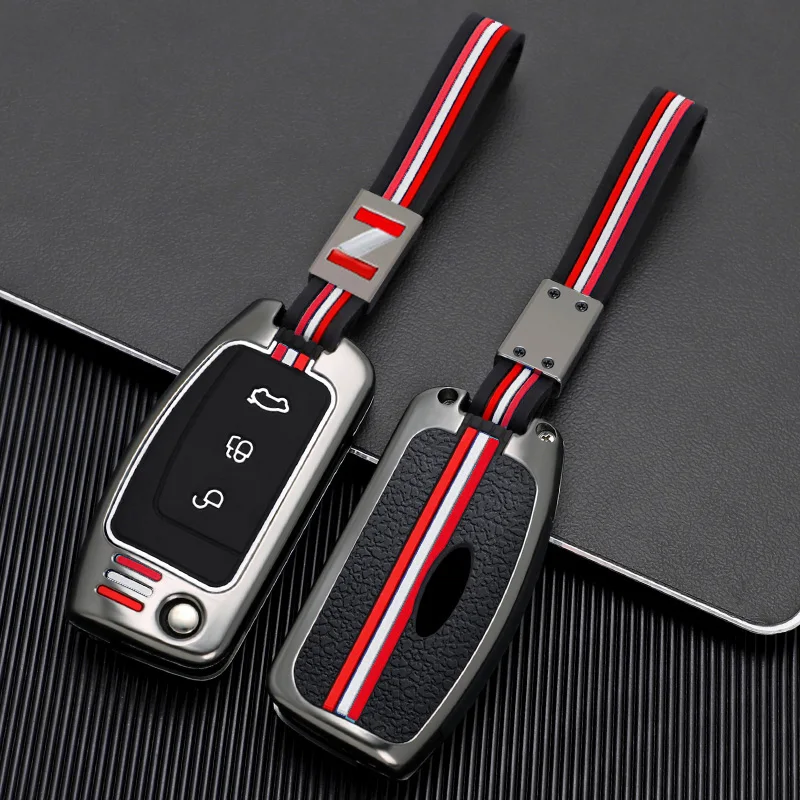 Metal Car Key Cover Fob Case Shell for Ford Focus 2 3 Mondeo Fiesta Galaxy C-MAX S C Max 3 Bottons Flip Folding Key 2011 2010 view 5