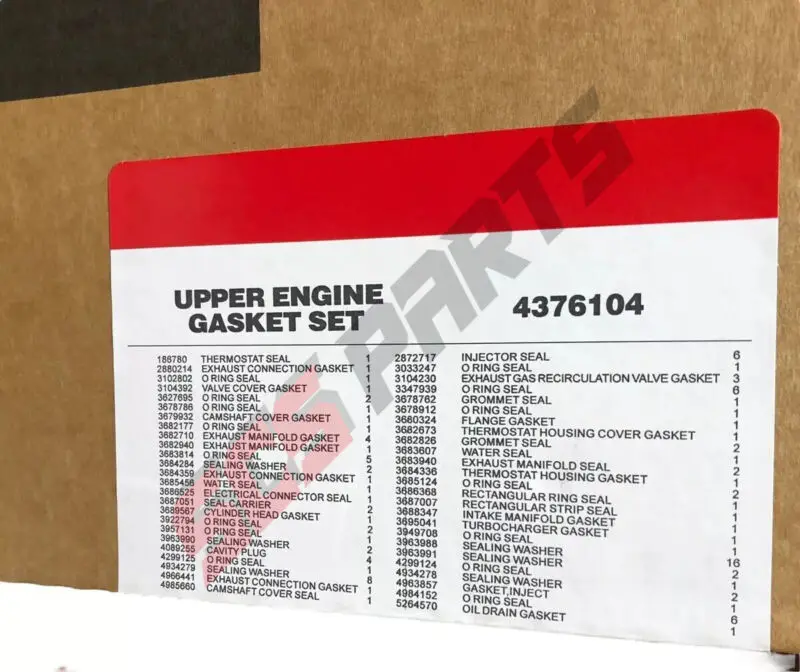 

Подходит для верхнего двигателя ISX Set 4352146 Прокладка двигателя QSX X15 2881767 4376104 Cummins