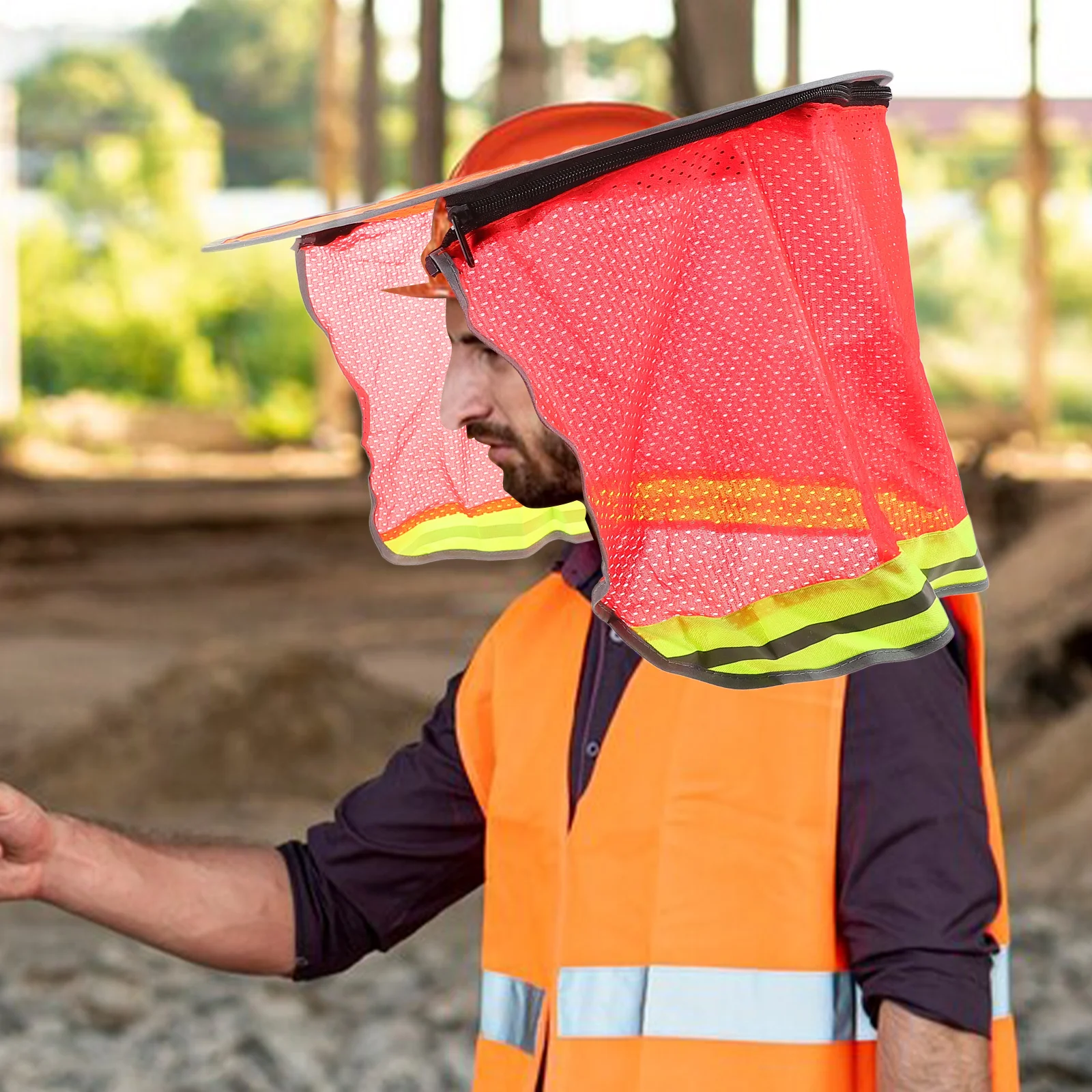 

Safety Brim Sunproof Visor Breathable Design Adjustable Band Construction Hardhat Accessories Outdoor Protection Labor