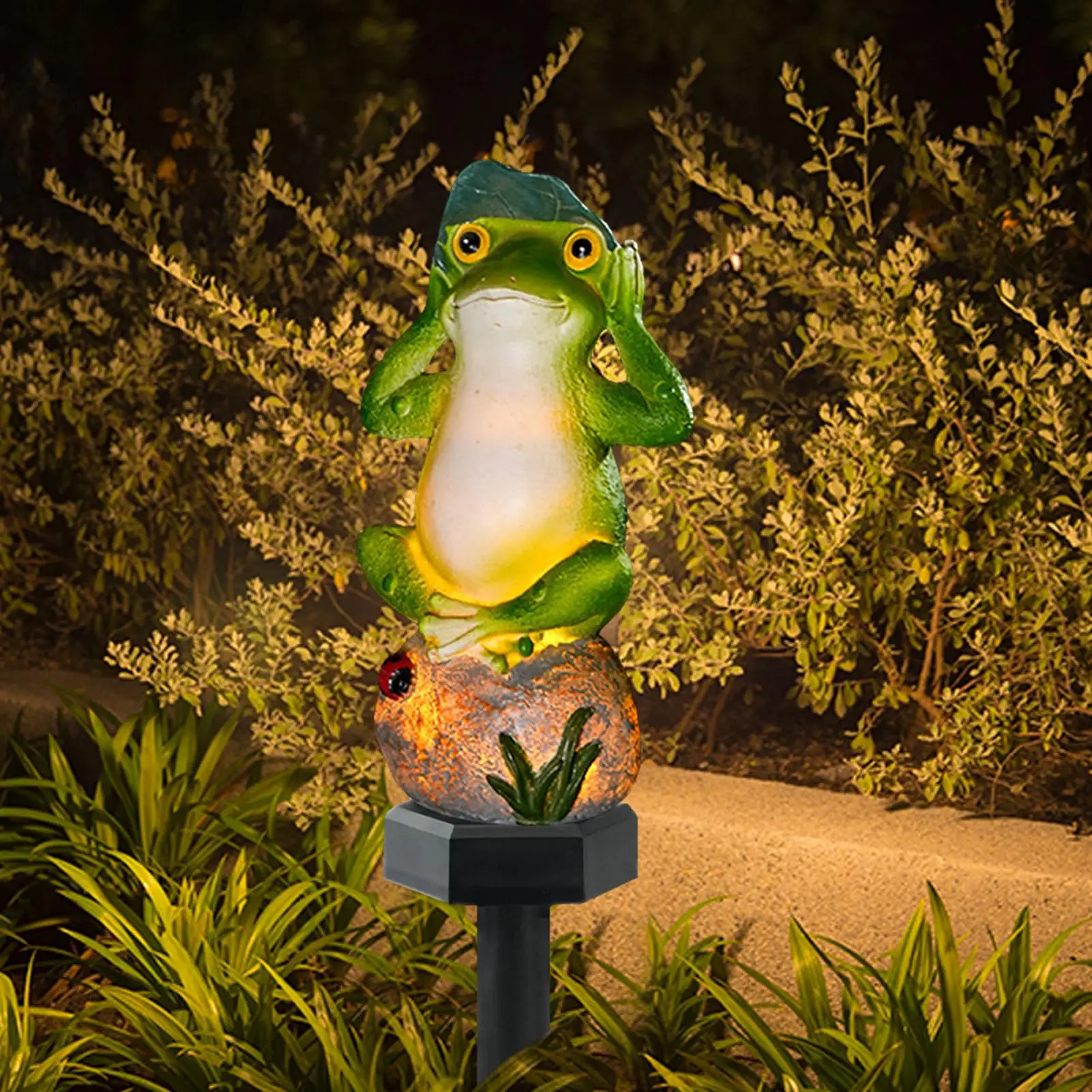 

Solar Frog Snails Garden Lamp Outdoor Waterproof Solar Stake Lights for Lawn Ornaments Patio Yard Lawn Art Decor Gardening Gifts