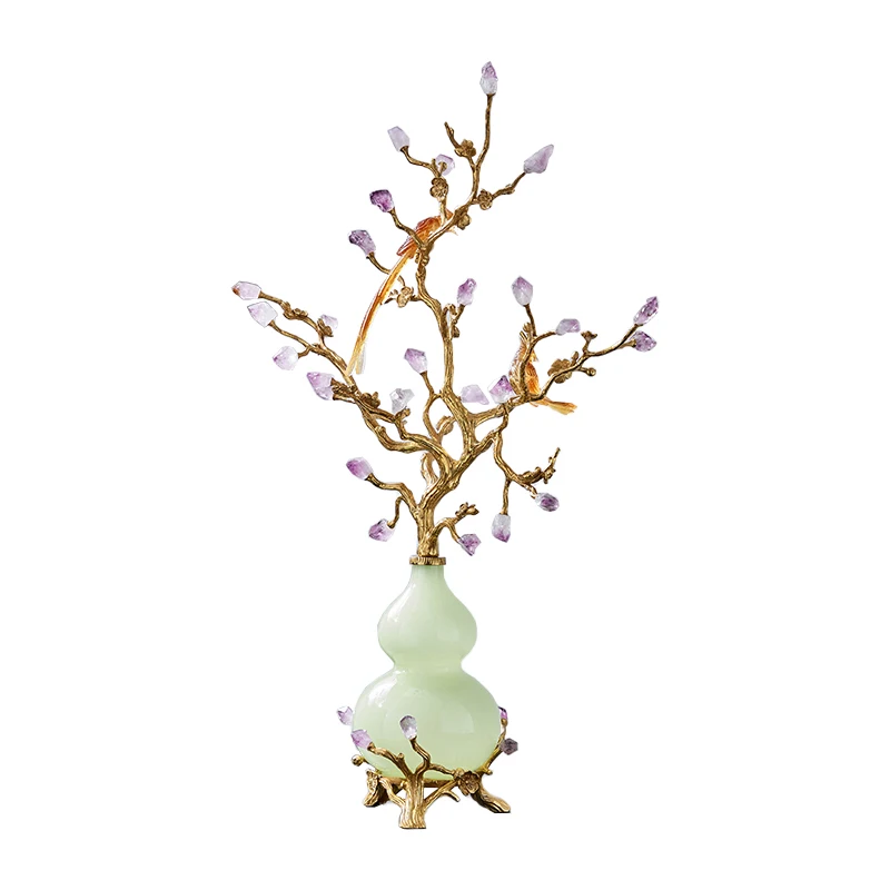 

Brass amethyst gourd styling, luxury decoration accent home decoration, interior accessories decoration