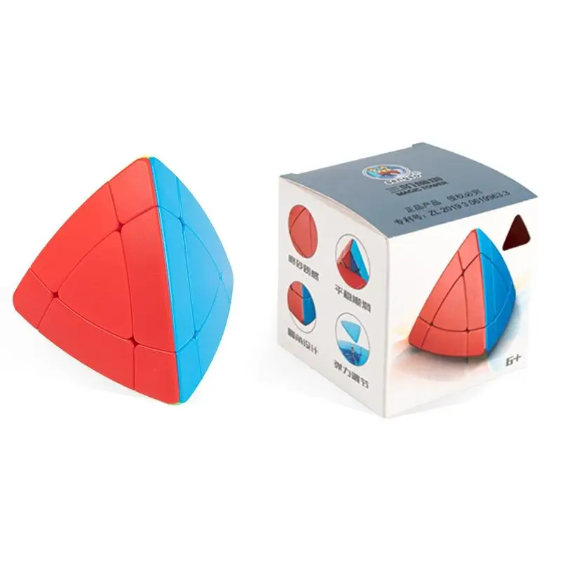 SENGSO Magic Tower 2x2 3x3 Pyraminx Speciale Kubus & Sleutelhanger kubus & Spiegel Sticker/Stickerloze Speed Cube Driehoek Kubus Brain Teasers