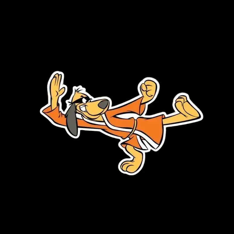 Hong Kong Phooey Cartoon Car Waterproof Vinyl Sticker, Laptop Decal, Motorcycle and Water Cup Semi-Matte Single Use Sticker