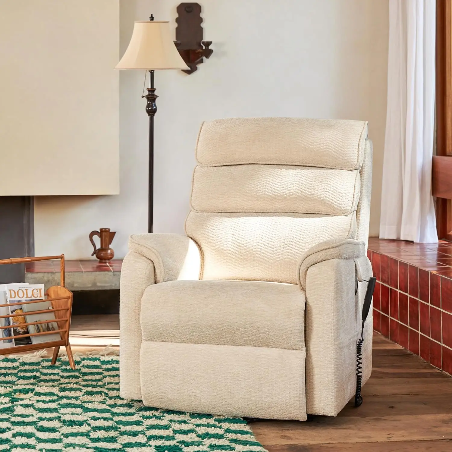 350 LBS Power Lift Recliner Chair for Elderly, Medium Size Dual Motor Lay Flat Infinite Positions Recliner with, Customized