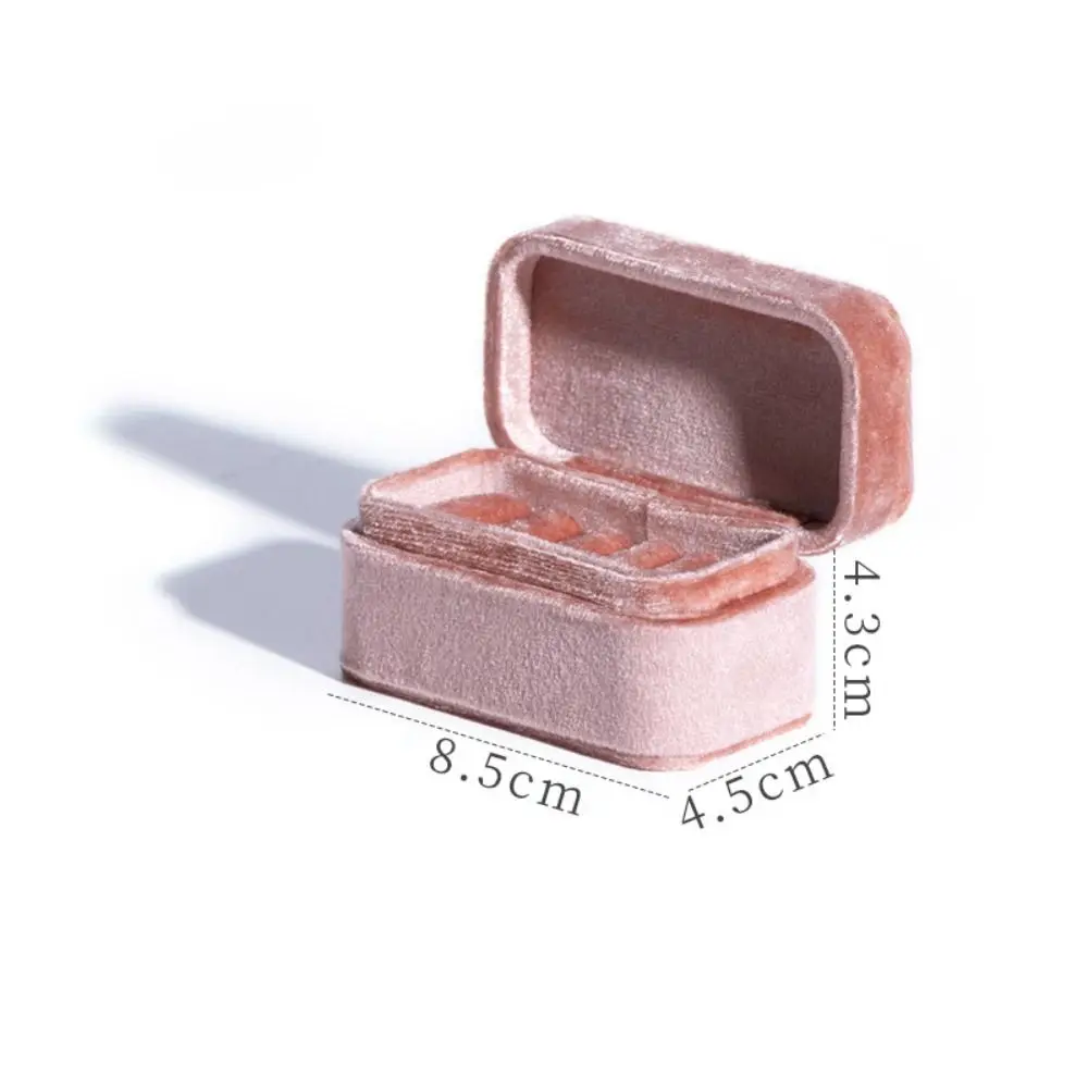 

Модная элитная шкатулка для драгоценностей, элегантная бархатная коробка для хранения колец и сережек, мини-футляр-органайзер