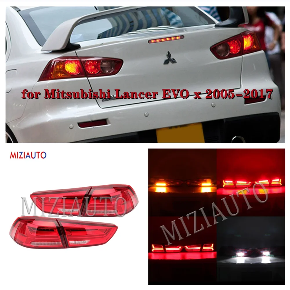 LED Tail light For Mitsubishi Lancer EVO x 2005-2017 Rear Lights Stop Brake Reflector Lamps 8330A621 Waterproof Spare Parts