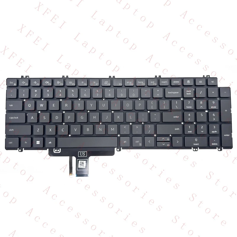 

D New US Backlit Keyboard For DELL Latitude 5520 5530 5540 Precision 7670 7680