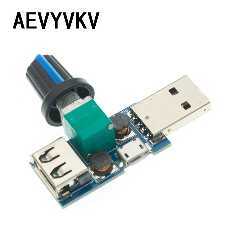 Mini USB Fan Governor Wind Speed Controller Air Volume Regulator Cooling Mute Multi Function Fan Speed Switch Module DC 5V