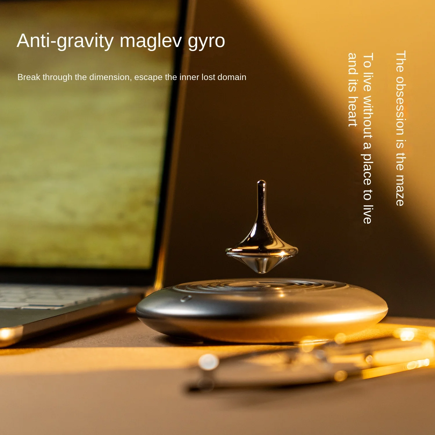 CJH Magic Magnetic Modern Art Space Black Technology Stress Relieving Fingertip Metal Gyroscope Novelty Gifts  Welcome Gift
